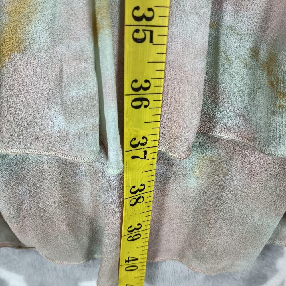 Young Fabulous & Broke Dress Medium Tie Dye Semi Sheer Boho Bell Sleeve - Picture 5 of 7